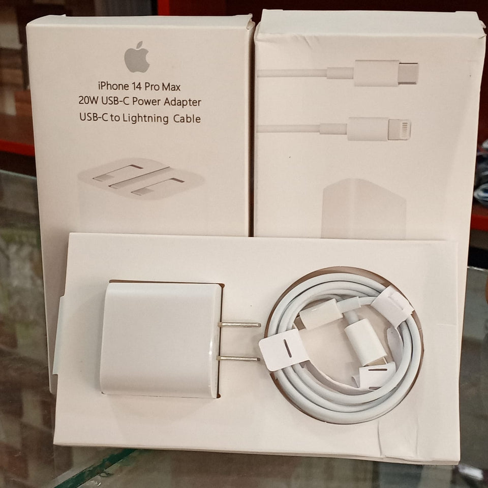IPHONE 14 PRO 20W POWER ADAPTER USB-C TO LIGHTNING CABLE
