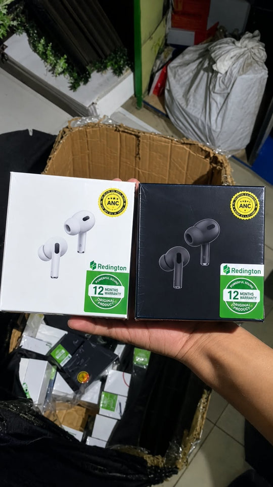 Wireless Pro Earbuds with ANC Noise Cancellation – White & Black